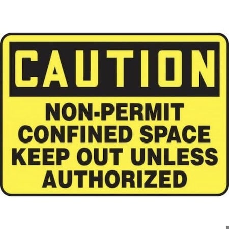 Accuform OSHA CAUTION SAFETY SIGN NONPERMIT MCSP617XV MCSP617XV